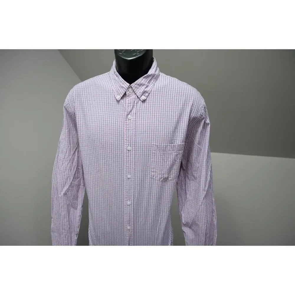 J‎ Crew Flex Wash Dress Shirt Classic Casual Button Up Long Sleeve Mens Sz XL